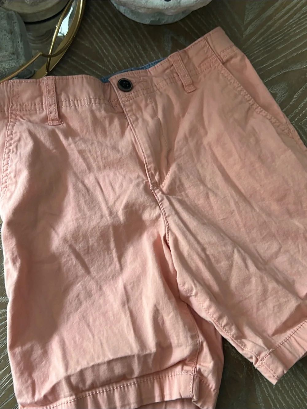 Boys OshKosh Classic Cotton Blend Chino Shorts Salmon Pink size 8